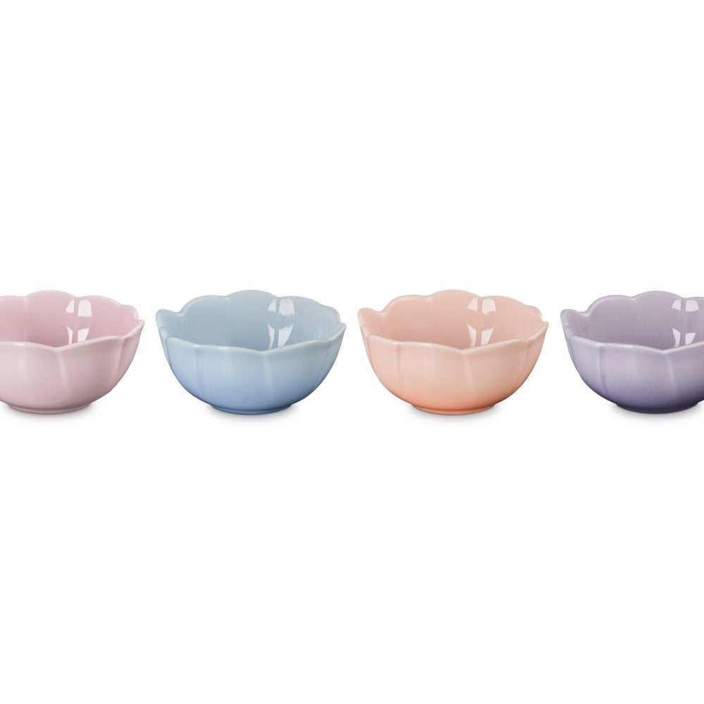 10 cm - Le Creuset anemoonbloemkom van steengoed Set van 4 st