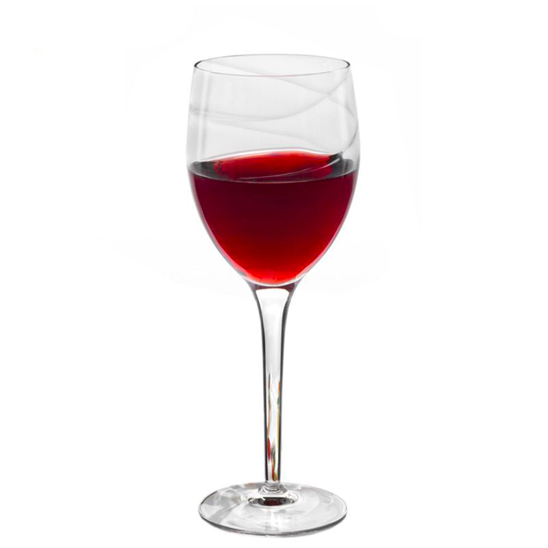 38 Cl Bormioli Luigi Romantica Verre à Vin Rouge en Verre - Lot de 4 Pièces