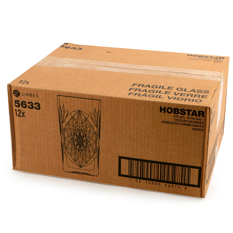 47 3 Cl Libbey Hobstar Vaso de Refresco en Vidrio - Set de 12 Piezas