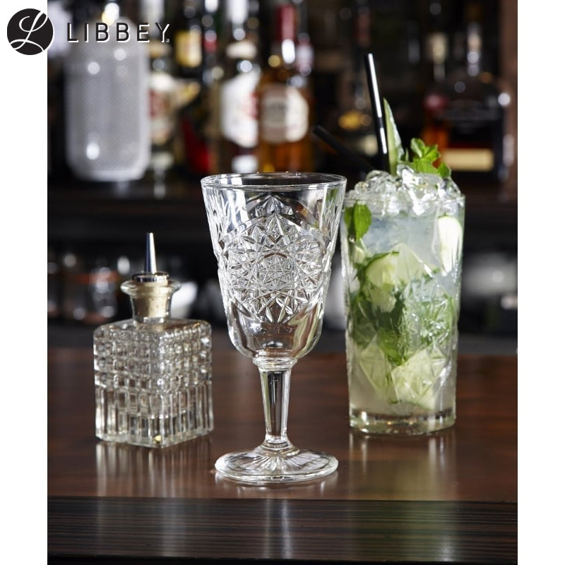 30 Cl Libbey Hobstar Rode wijnglas van glas Set van 12 stuks