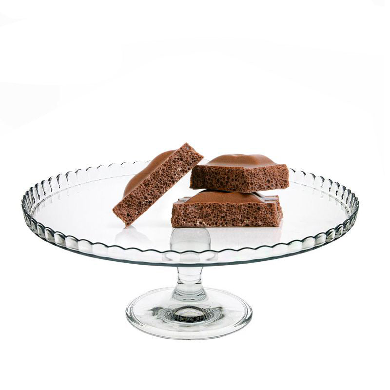 32 Cm Pasabahce Patisserie Raised Cake Stand in Glass