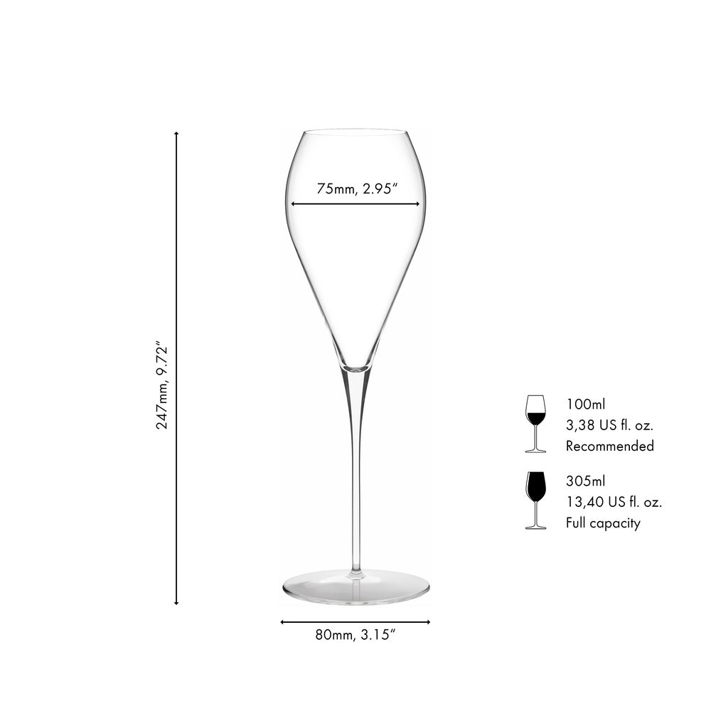 30.5 cl - Riedel Bellorotondo Champagne Wijnglas in Glas