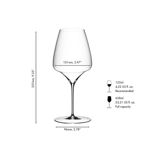 65.8 cl - Riedel Manufaktur Vitis Verre à Vin Rouge Syrah en Verre