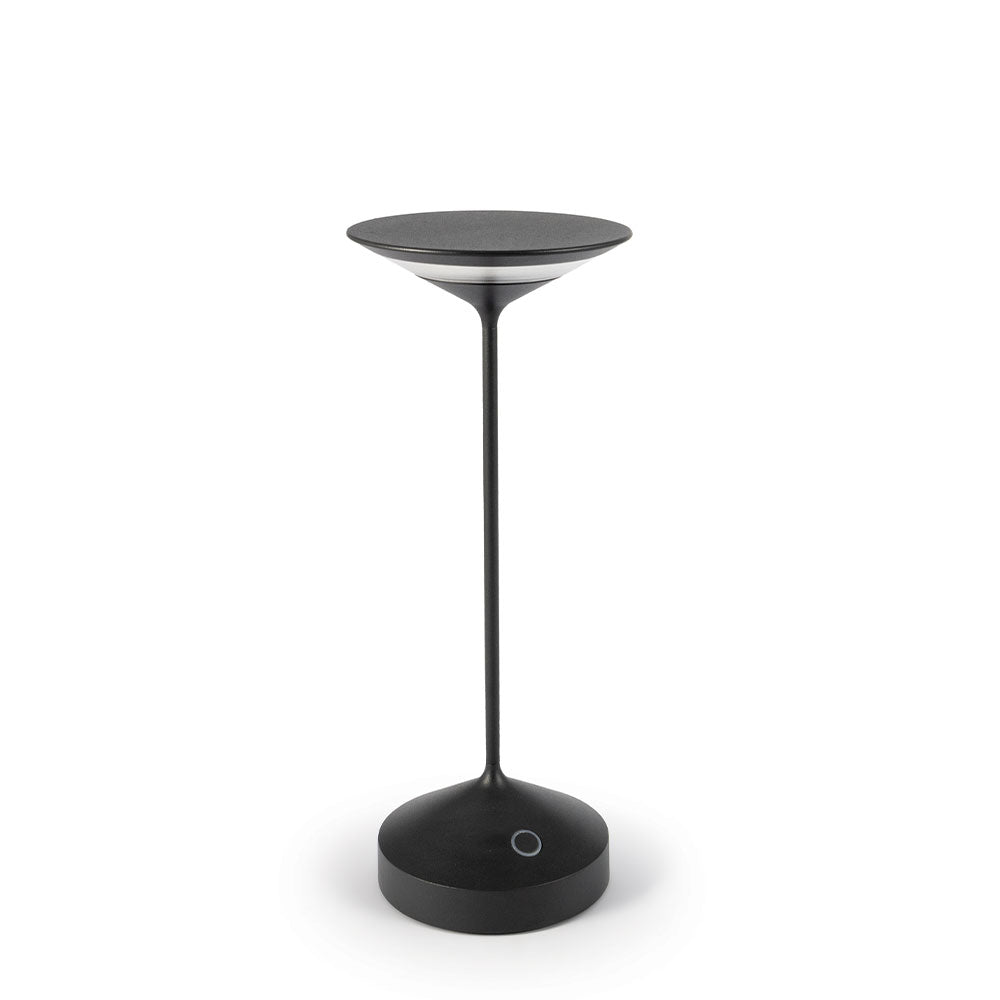 22 cm - Abert Tempo Mini lámpara de mesa recargable en aluminio