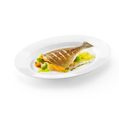 35 Cm Bormioli Rocco Grangusto Servierteller aus opalisiertem Sicherheitsglas - Set mit 6 Stück