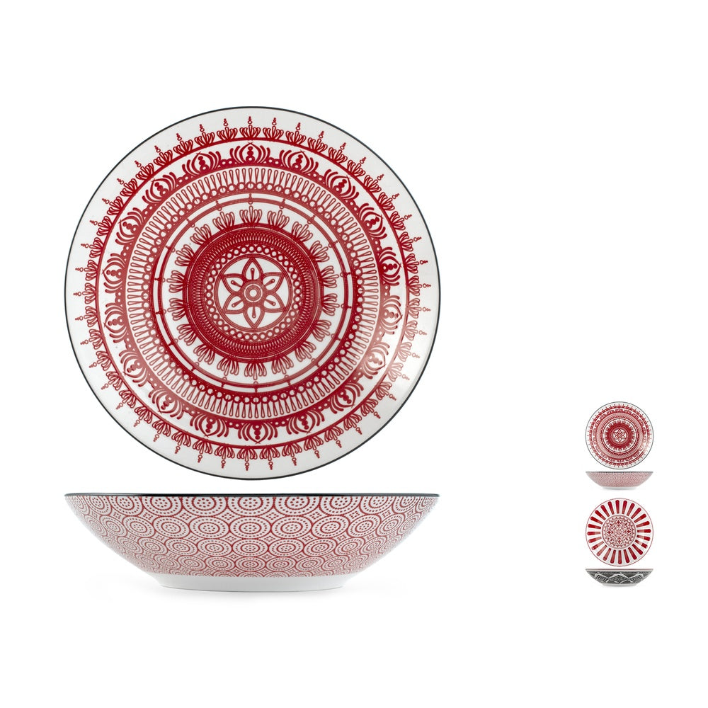 23.5 cm - H&H Nomad Bruno Barbieri Ensaladera texturas surtidas de porcelana premium - Set de 2 pz