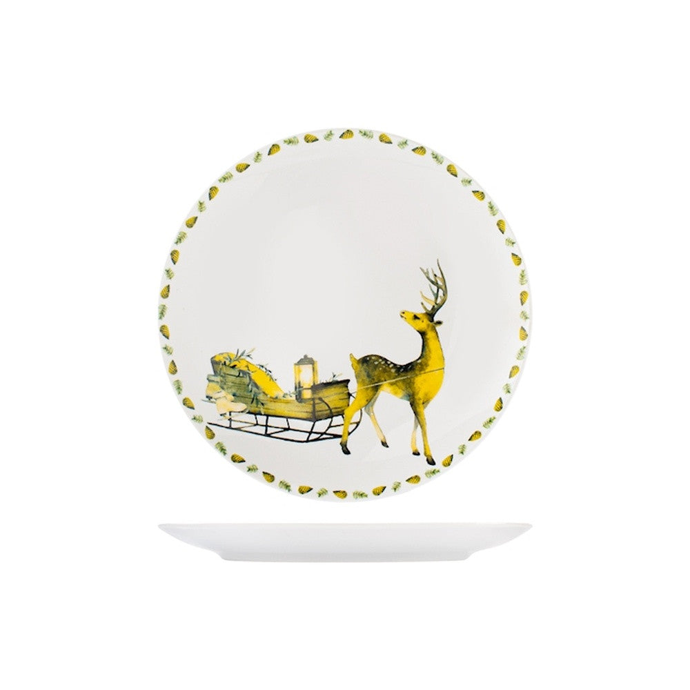 H&H Lapponia Servizio Piatti In Porcellana - Set 18 Pz