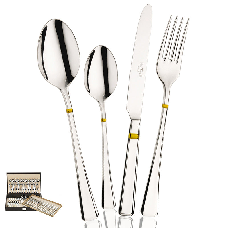 Pintinox Leonardo Service de couverts en acier inox Set de 75 pz