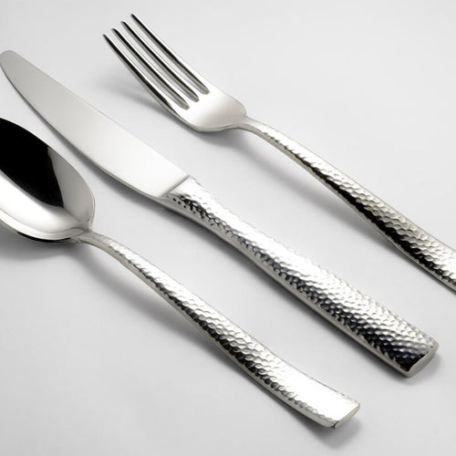 Abert Rinascimento Cucchiaio Tavola Martellato In Acciaio Inox Set 12 Pz