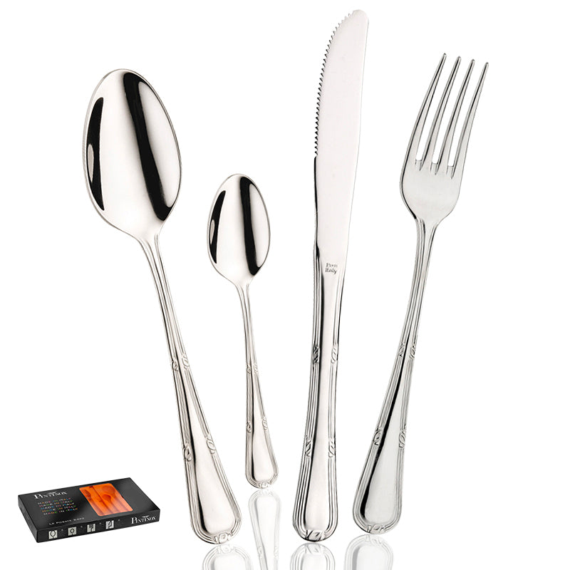 Pintinox Valencia Service Couverts En Acier Inoxydable Set de 24 Pcs