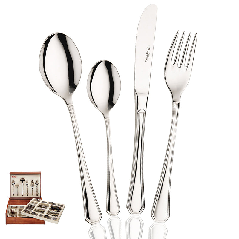 Pintinox America Cutlery Set In Stainless Steel Set 126 Pcs
