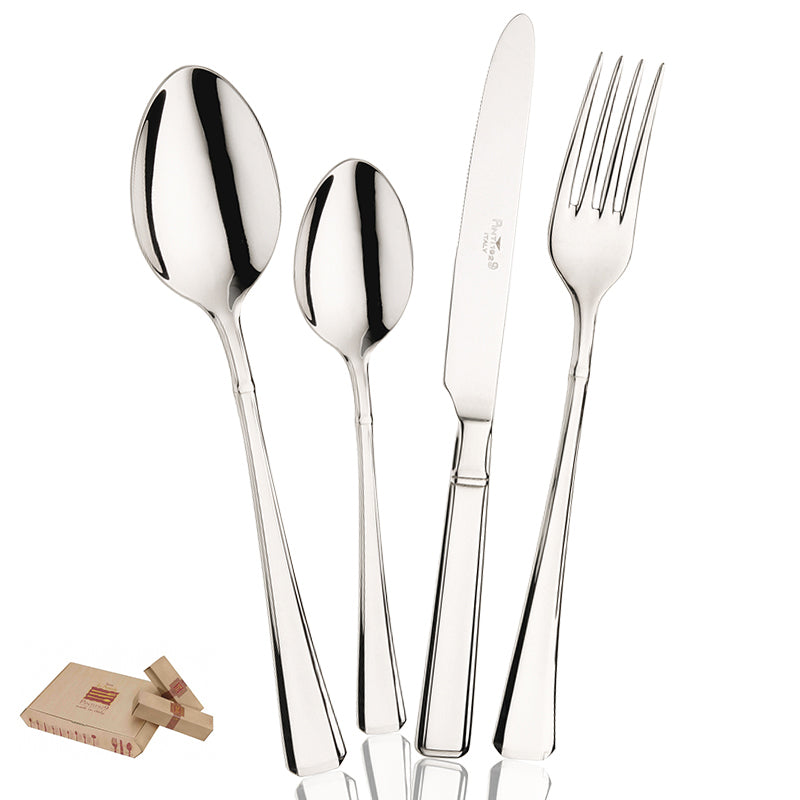 Pintinox Leonardo Service de couverts en acier inox Set de 75 pz