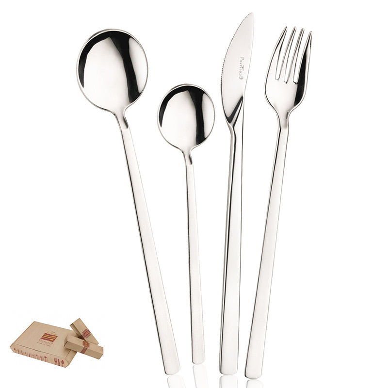 Pintinox TecnaCubertería de acero inoxidable set de 75 piezas