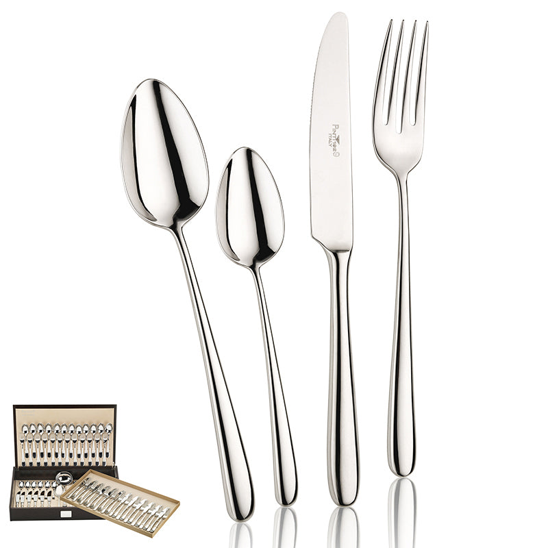 Pintinox BramanteService de couverts forgé en acier inoxydable set de 75 pièces
