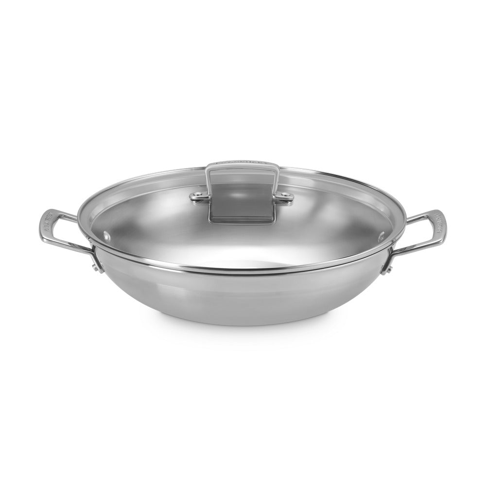 Le Creuset Acciaio Inox Wok En Acero Inoxidable Con Tapa En Vidrio