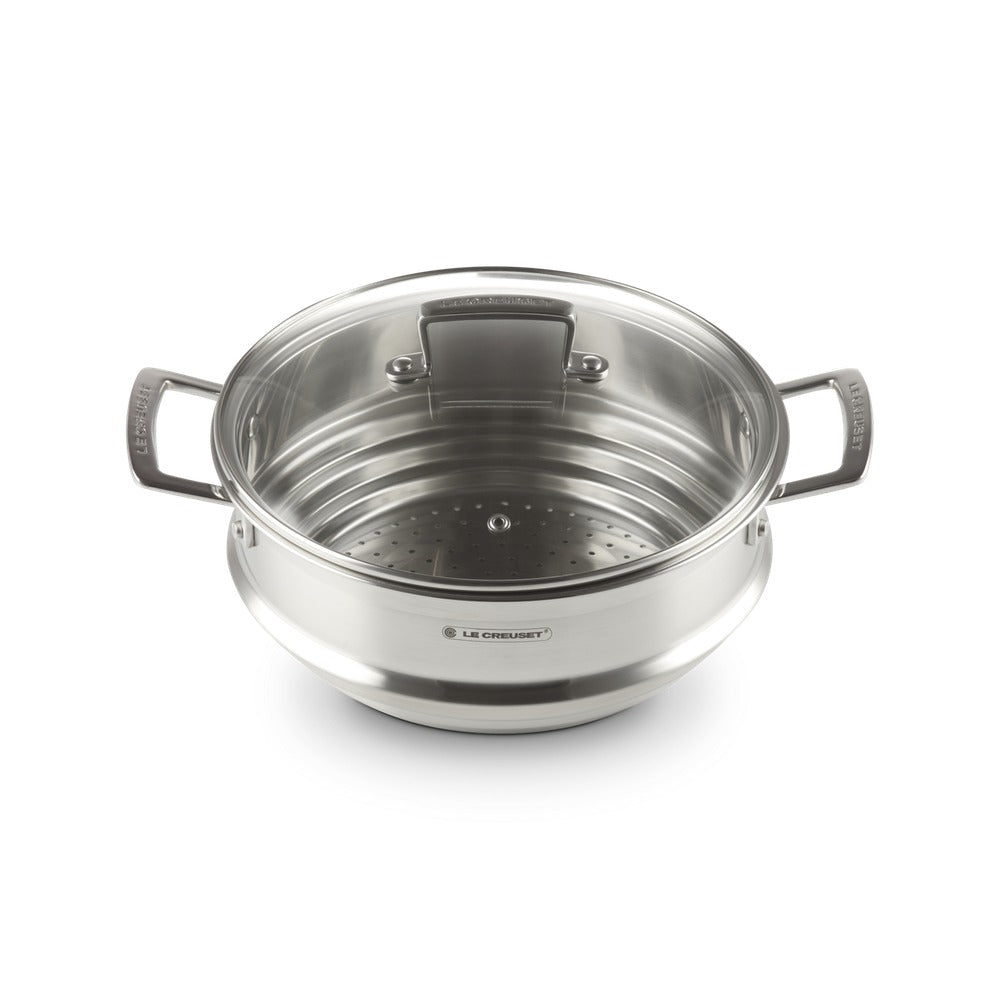 Le Creuset Acciaio Inox Panier de Cuisson à la Vapeur en Acier Inoxydable