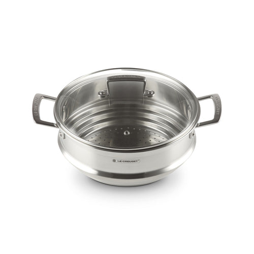 Le Creuset Acciaio Inox Panier de Cuisson à la Vapeur en Acier Inoxydable