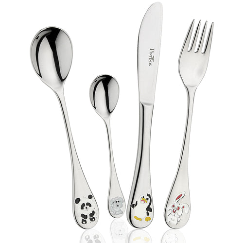 Pintinox Arca Di Noe Juego Cubiertos En Acero Inoxidable Set 4 piezas
