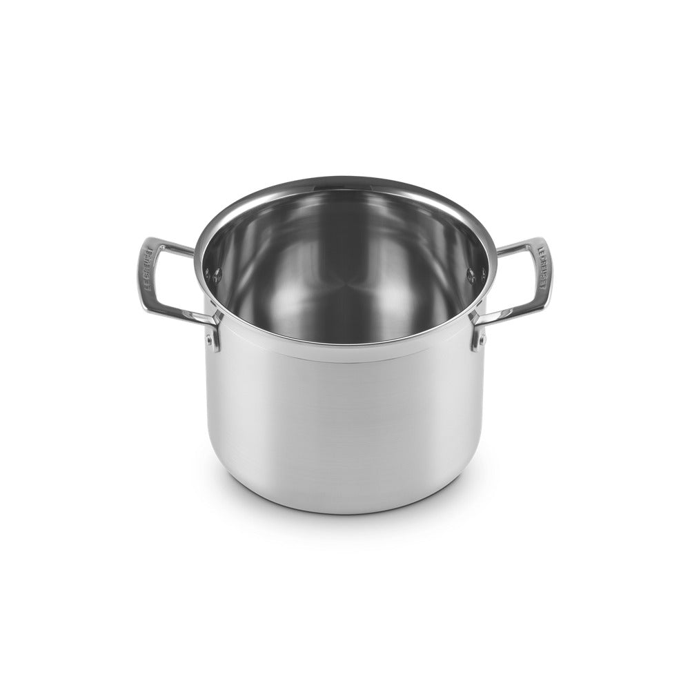 Le Creuset Acciaio Inox Pastaiola Casserole Haute avec Passoire en Acier Inoxydable 3-Ply