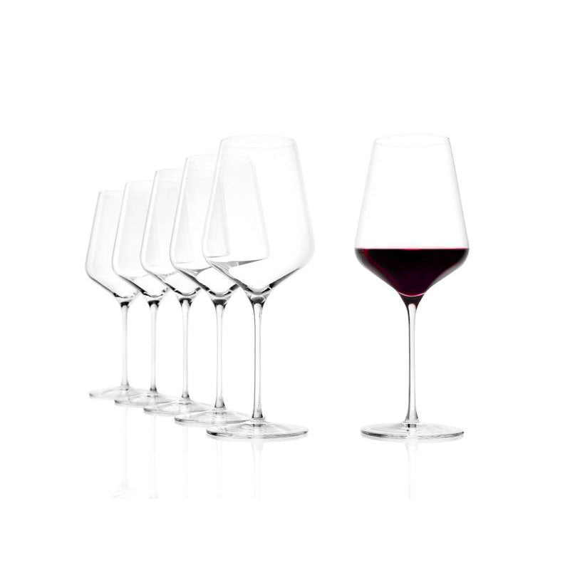 67 5 Cl Stolzle Lausitz Starlight Verre à Vin Rouge Bordeaux en Verre - Lot de 6 Pièces