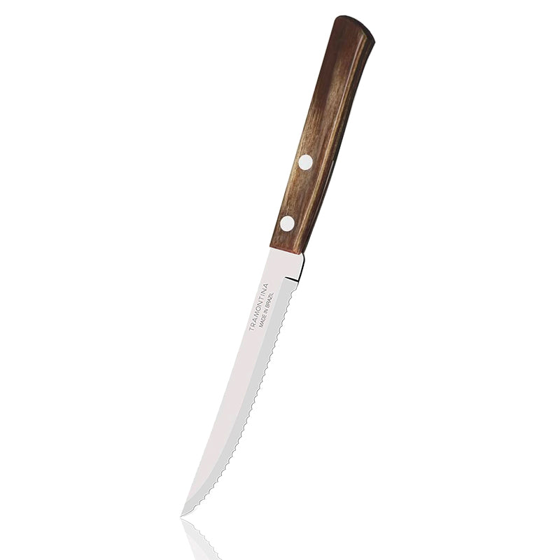 Tramontina Tradicional Cuchillo para Bistec En Acero Inoxidable Poliwood Set de 6 Pzas