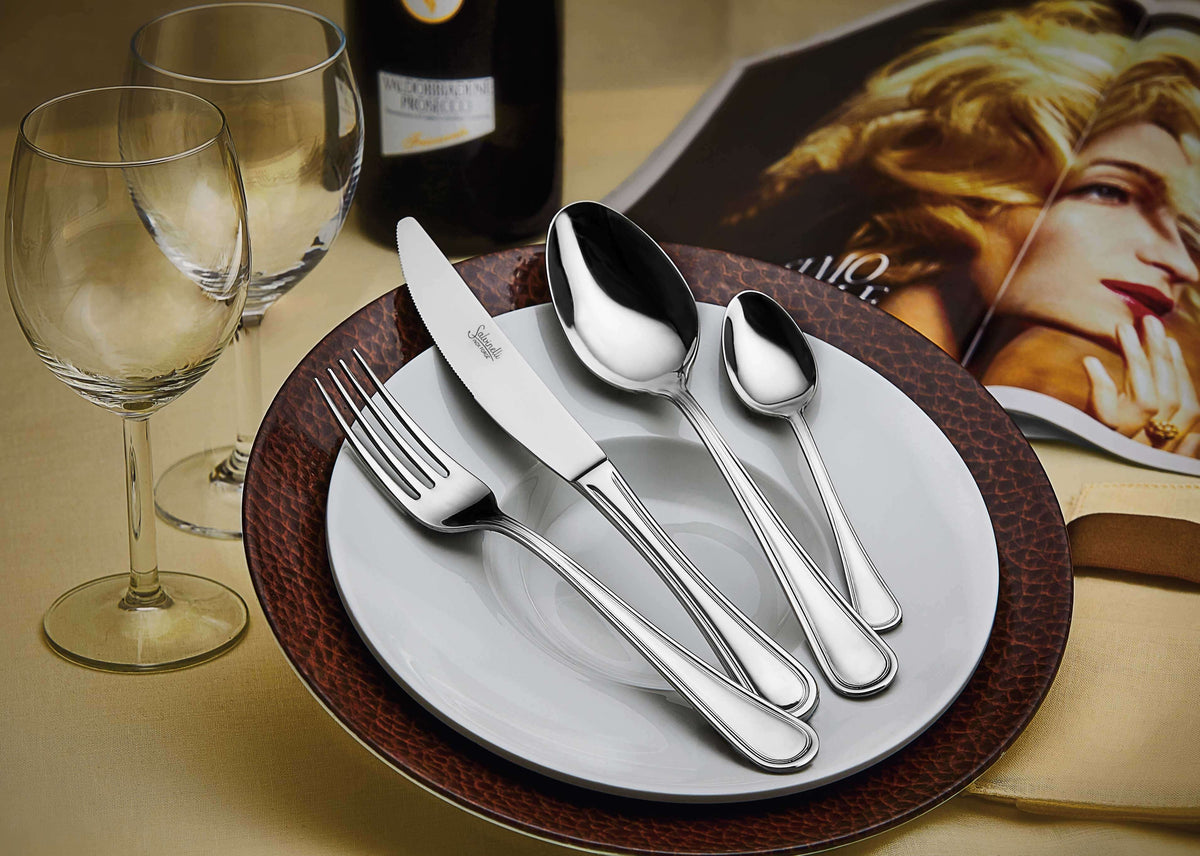 Salvinelli Queen Servizio Posate In Acciaio Inox Set 24 Pz