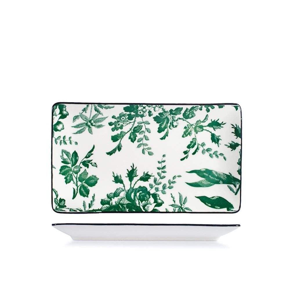 23x13 cm - H&H Margaret Bandeja de Servicio Rectangular En Porcelana - Set 6 piezas