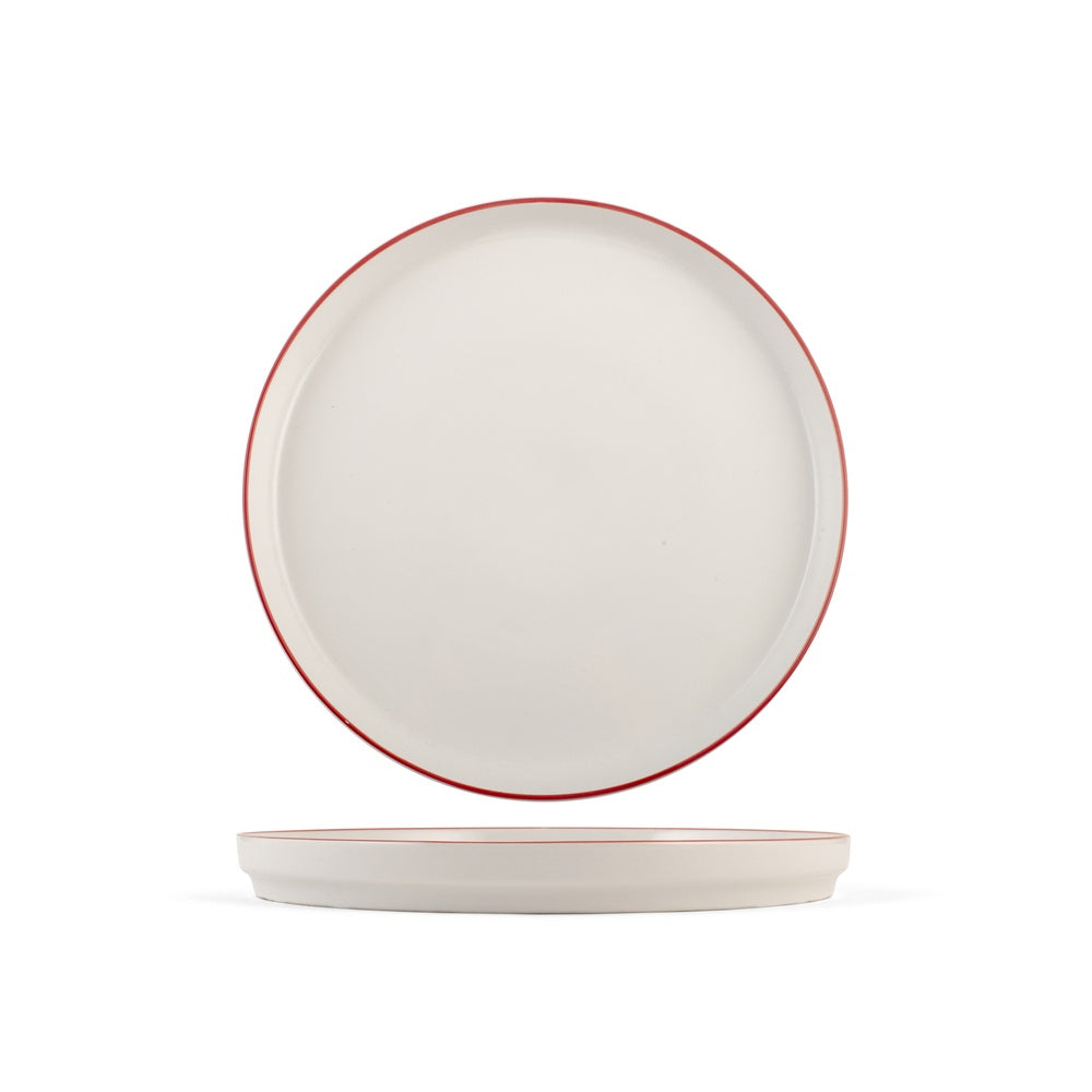H&H Essence Red Service de Table En Porcelaine - Set de 18 Pcs