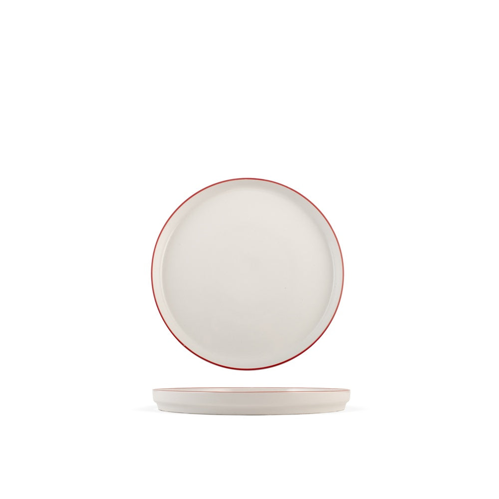 H&H Essence Red Service de Table En Porcelaine - Set de 18 Pcs