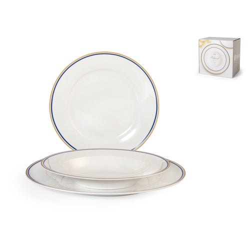 H&H Balmoral Geschirrset aus New Bone China - Set mit 18 Stück