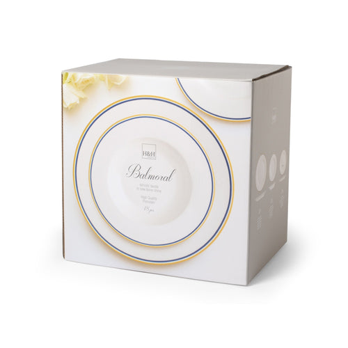 H&H Balmoral Geschirrset aus New Bone China - Set mit 18 Stück