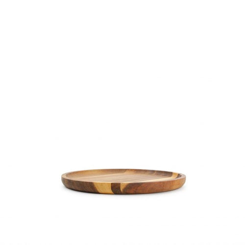 20 Cm Wood And Food Vassoio Rotondo In Legno