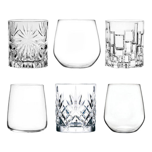 RCR Cristalleria Italiana Mosaic Bicchiers Eau MixedUp Assortis En Verre - Set de 6 pièces