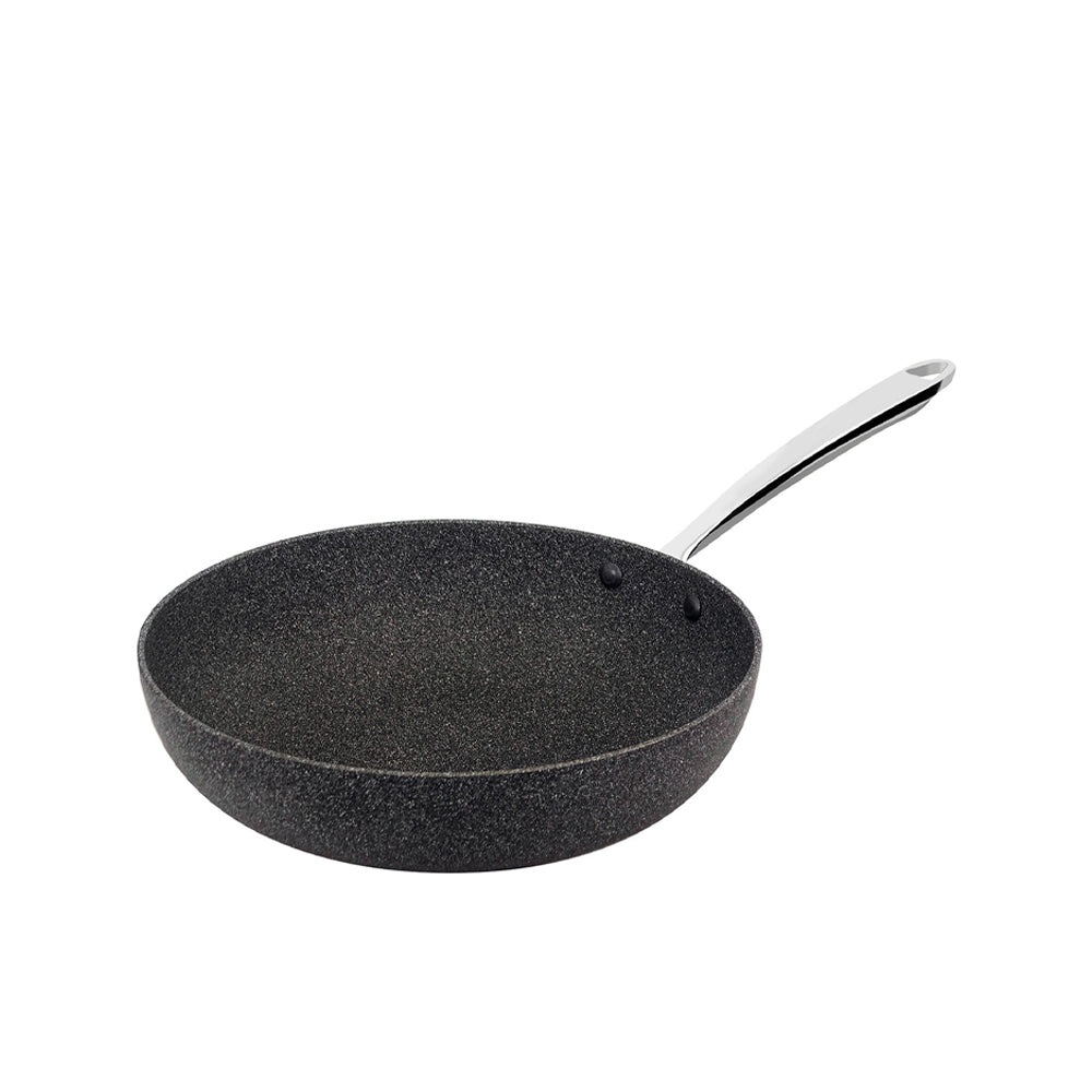 Agnelli Sharkskin 3mm Poêle haute évasée antiadhésive avec manche 1907 inox