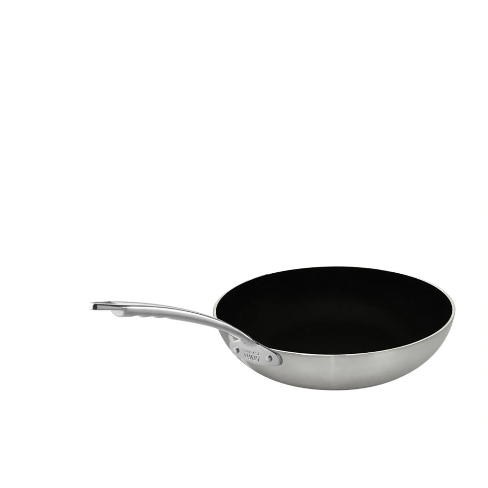 Agnelli Induction Chef 2-Ply Padella Alta Svasata Antiaderente SharkSkin In Alluminio Con Manico Inox