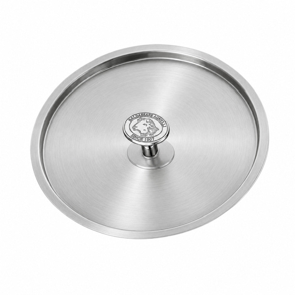 Alu-Inox 3-Laags Deksel van Aluminium met Knop in Roestvrij Staal