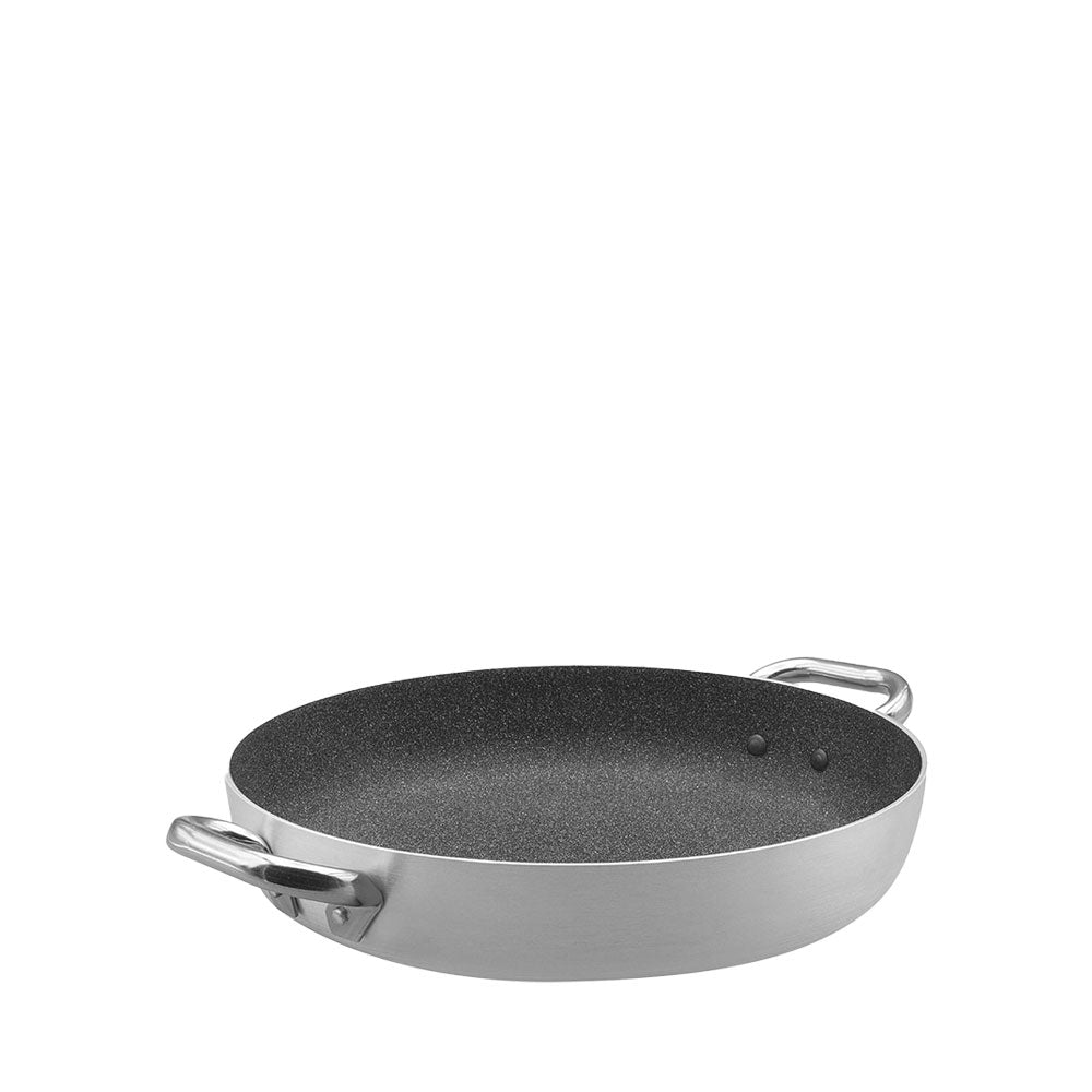 Agnelli SharkSkin Cacerola Baja En Aluminio Antiadherente Con 2 Asas Acero Inoxidable