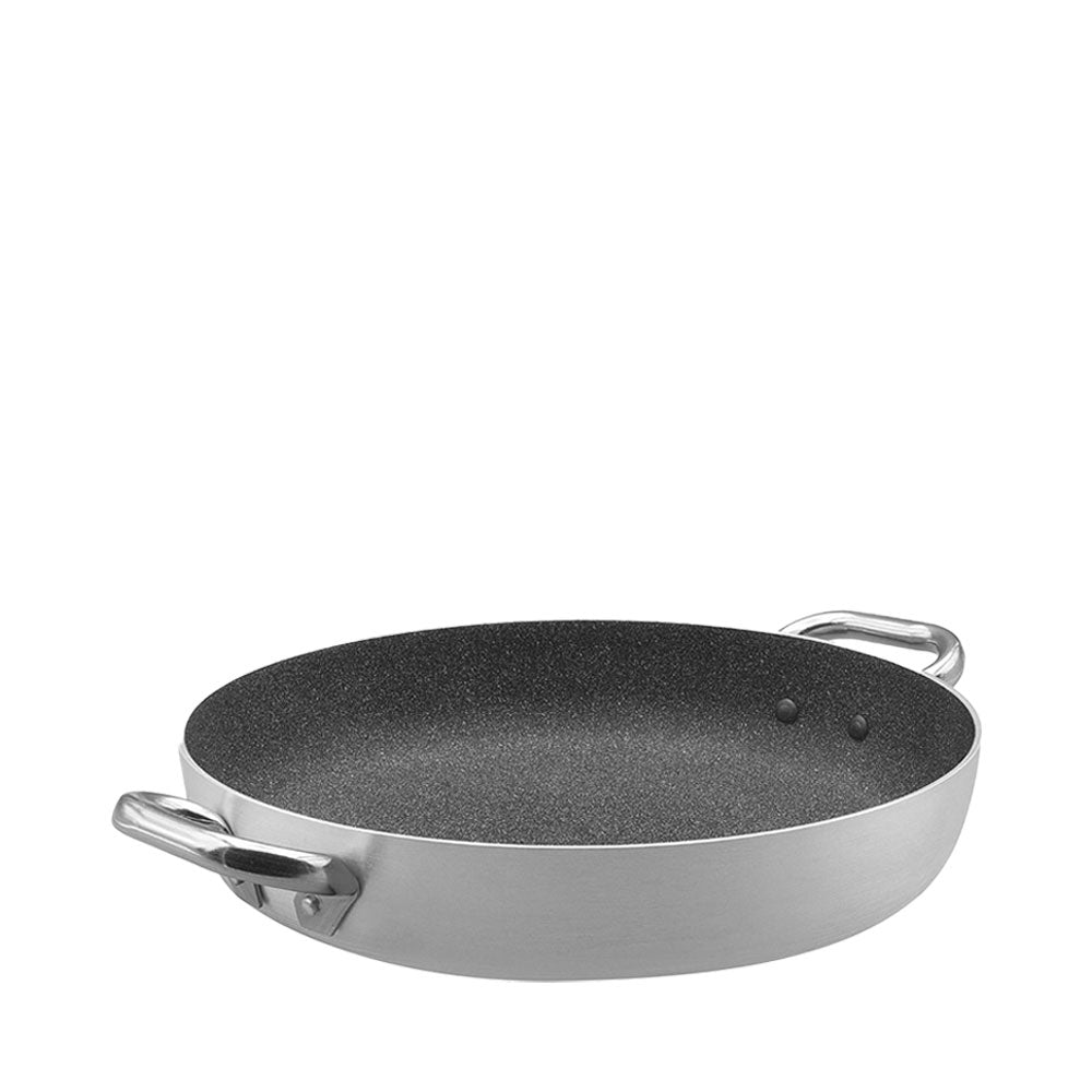 Agnelli SharkSkin Cacerola Baja En Aluminio Antiadherente Con 2 Asas Acero Inoxidable