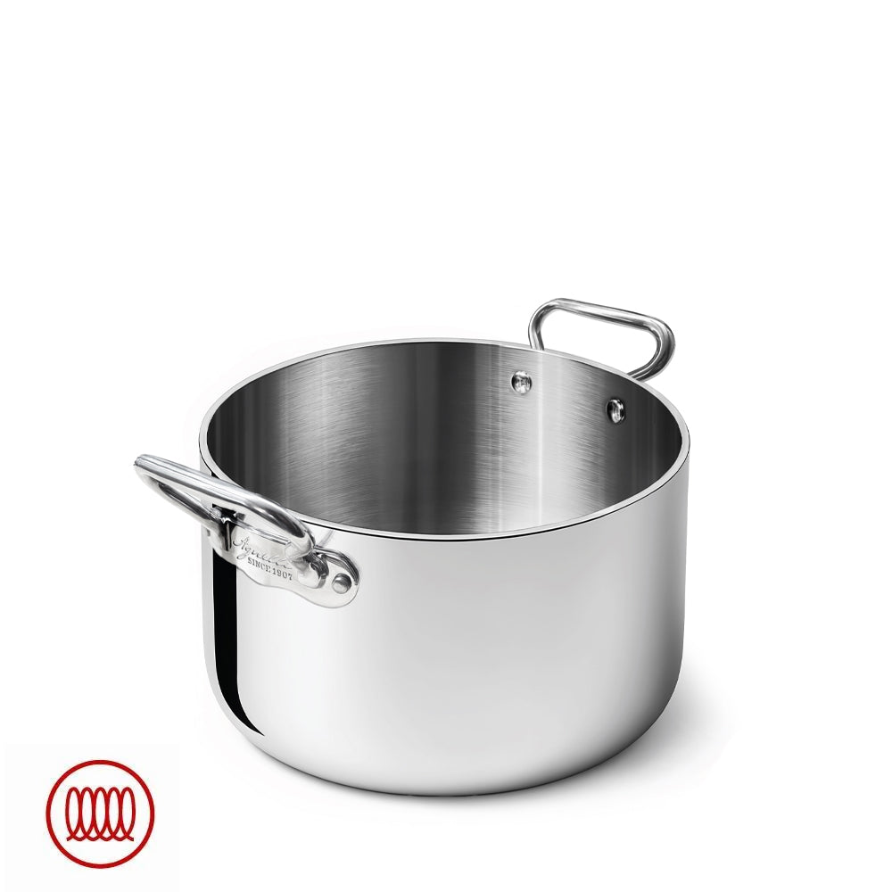 Agnelli Alu-Inox 5-Ply Cacerola Alta Con Asas 1907 En Alu-Inox