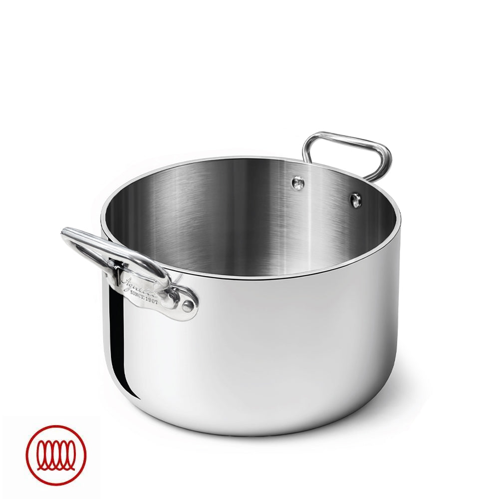 Agnelli Alu-Inox 5-Ply Cacerola Alta Con Asas 1907 En Alu-Inox
