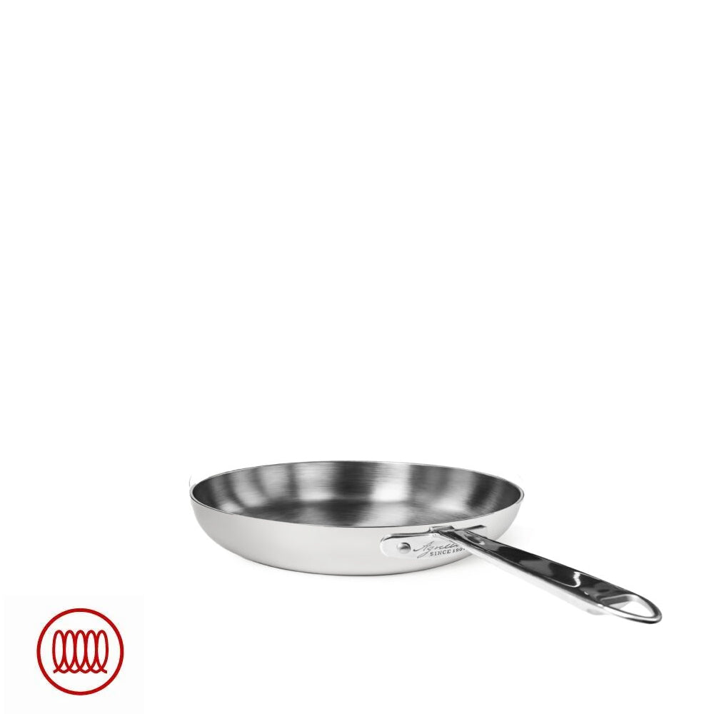 Agnelli Alu-Inox 5-Ply Padella Bassa Con Manico 1907 In Alu-Inox