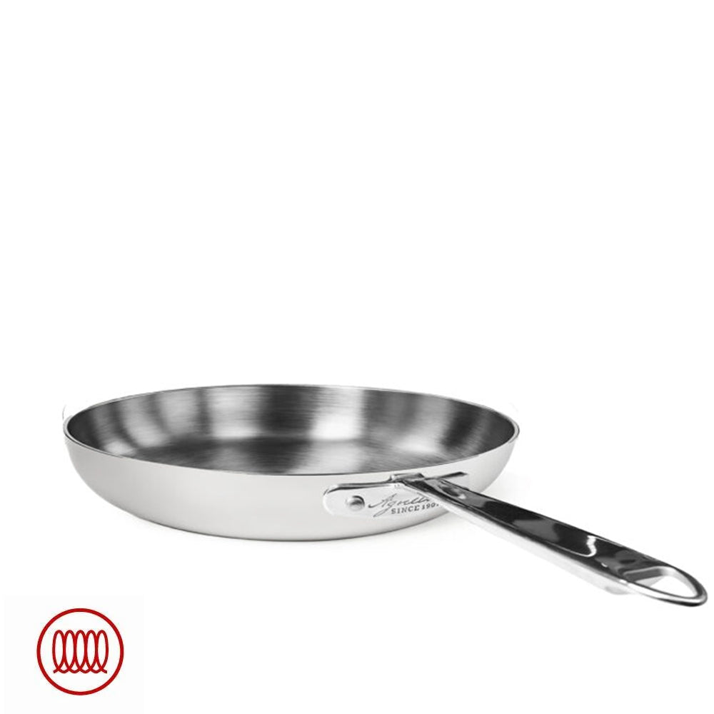 Agnelli Alu-Inox 5-Ply Padella Bassa Con Manico 1907 In Alu-Inox