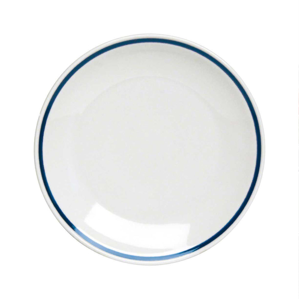 20 cm - Tognana AZ weißer Dessertteller aus Porzellan mit blauem Rand Set 12 Stk