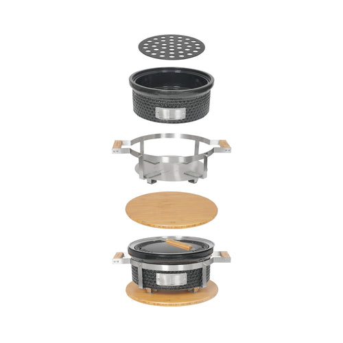 Agnelli Hibachi BBPro Barbecue da Tavolo Compatto Rotondo