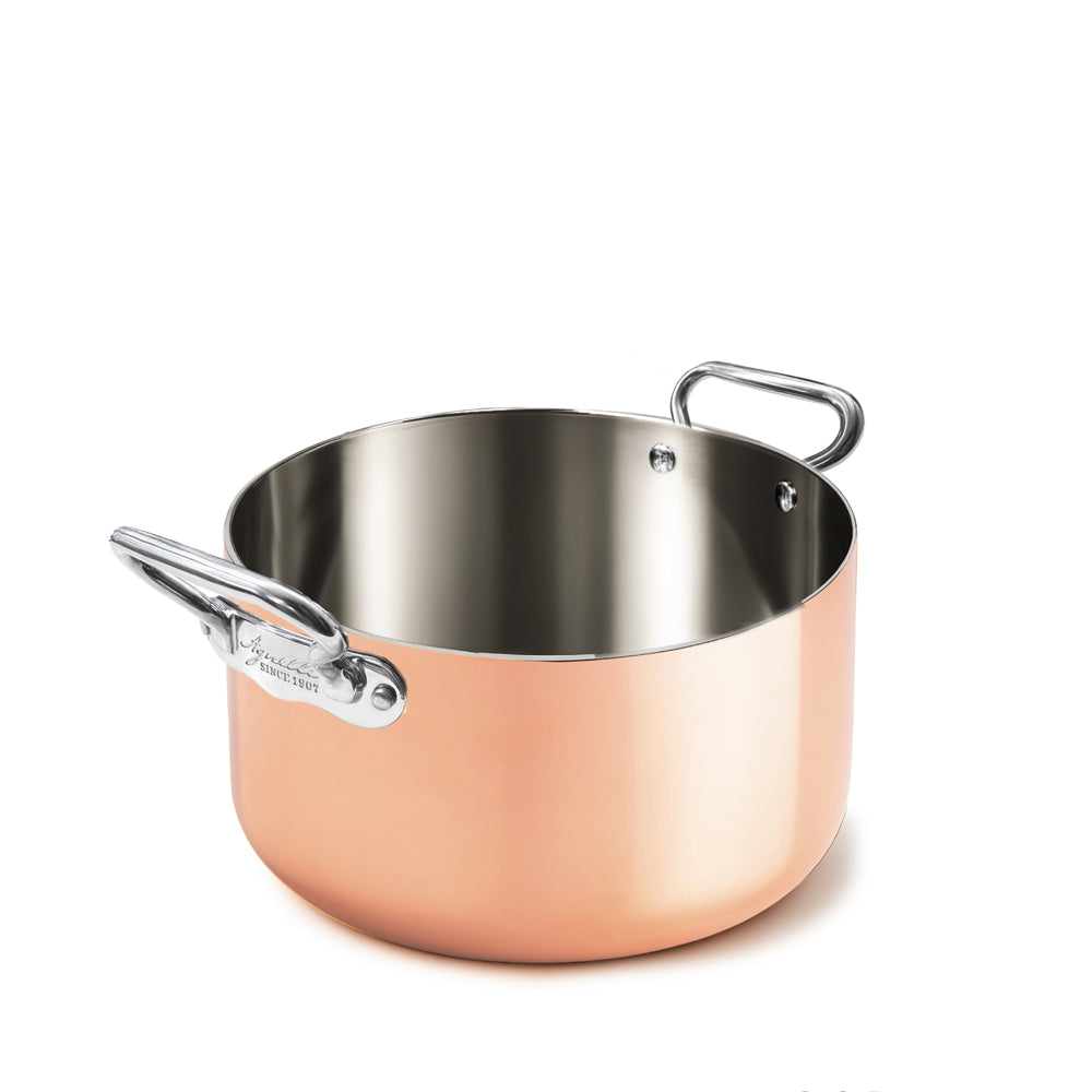 Agnelli Copper4 Cacerola alta inducción con 2 asas