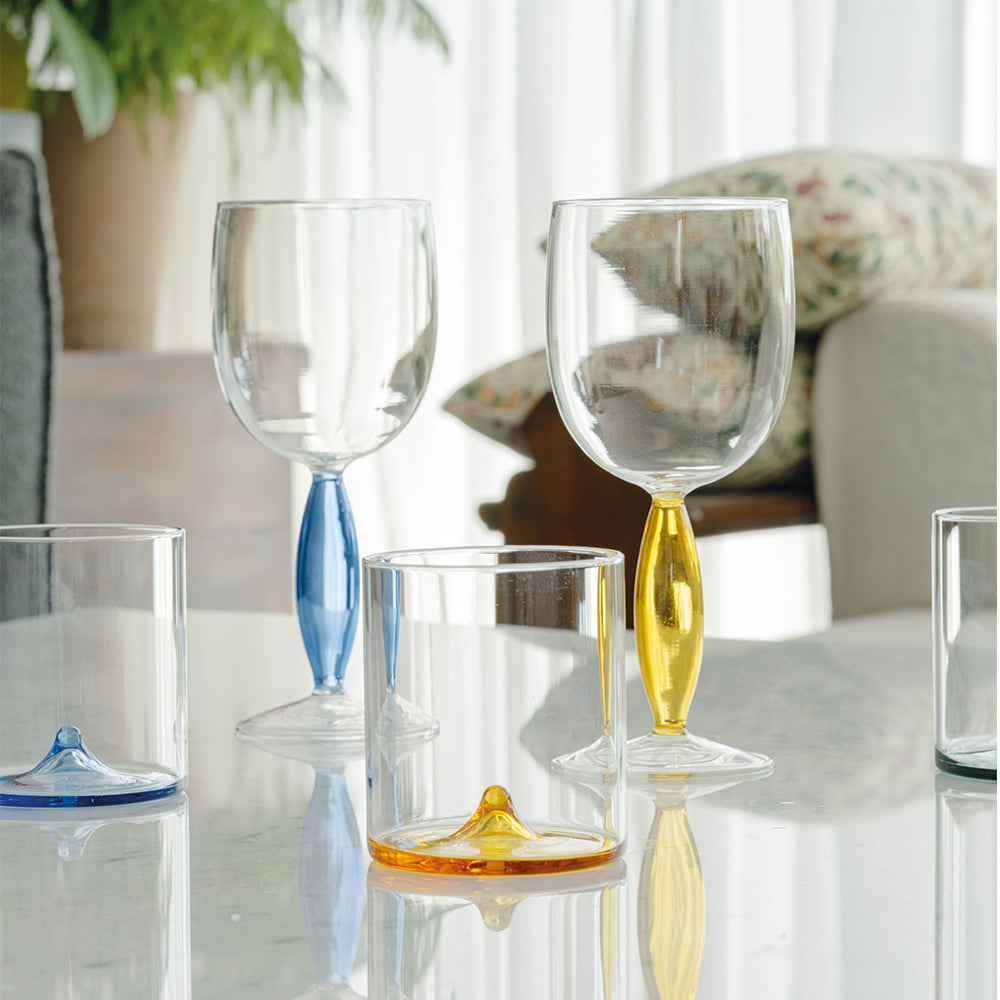 34.5 cl - Zafferano Discobolo Bicchiere Acqua In Vetro Set 4 Pz