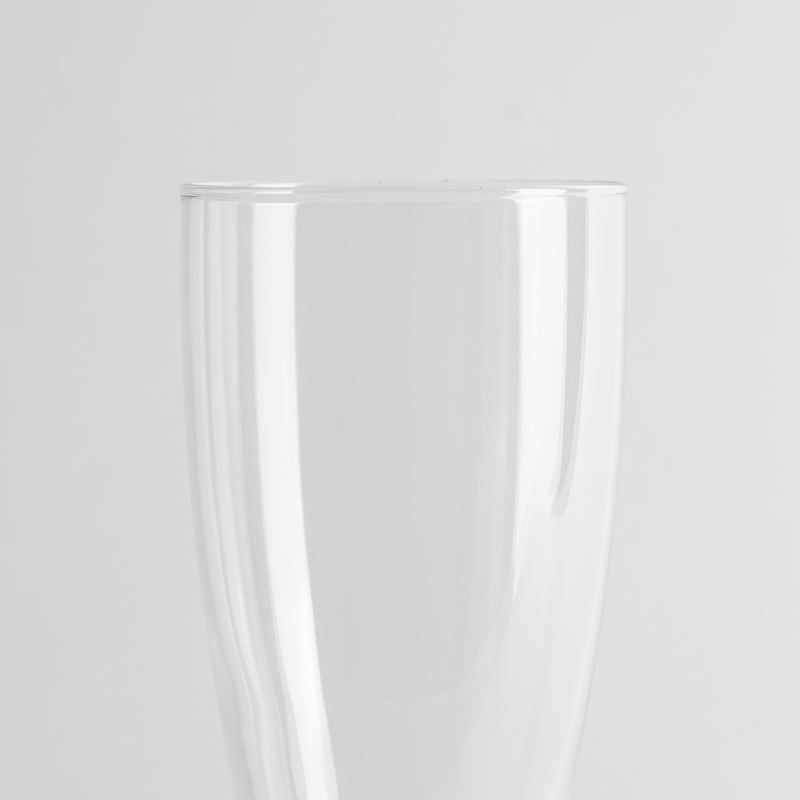 transparent double-walled verre en verre, forme cylindrique, uniform fsurd blanc