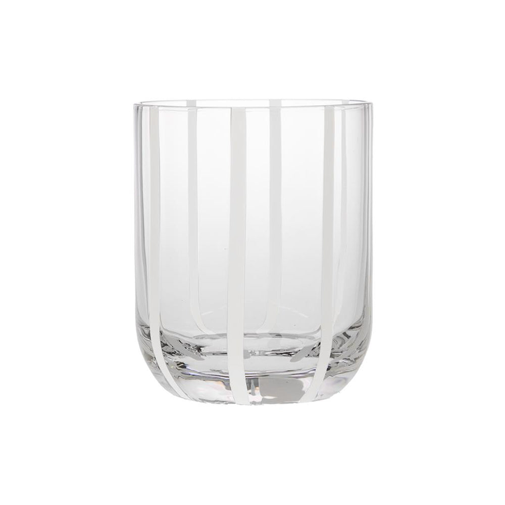 36 cl - Artisan Bicchiere Acqua Striato In Vetro Set 6 Pz