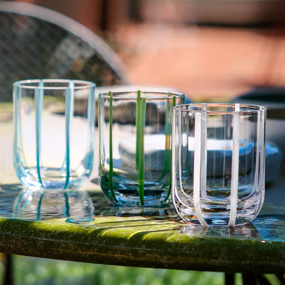36 cl - Artisan Bicchiere Acqua Striato In Vetro Set 6 Pz