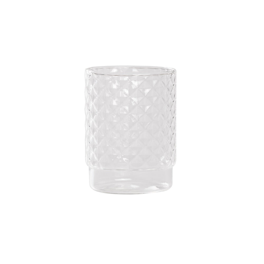 45 cl - Zafferano Isolano Stackable Water Glass in Borosilicate Glass Set 4 Pz